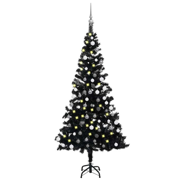 VidaXL Sztuczna choinka Czarny 180 x 93 cm 379246