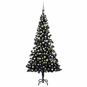 VidaXL Sztuczna choinka Czarny 210 x 120 cm 399306 VidaXL Sztuczna choinka Czarny 210 x 120 cm 399306