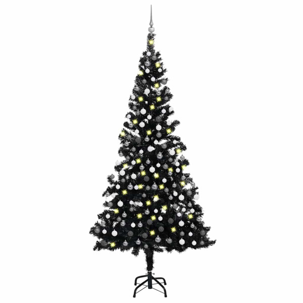 VidaXL Sztuczna choinka Czarny 210 x 120 cm 399306