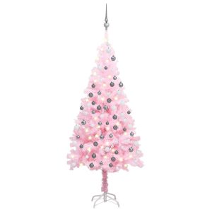 VidaXL Sztuczna choinka Różowe 150 x 75 cm 399358 VidaXL Sztuczna choinka Różowe 150 x 75 cm 399358