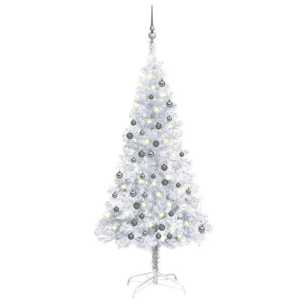 VidaXL Sztuczna choinka Srebrny 120 x 65 cm 399395