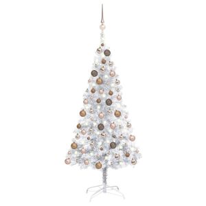 VidaXL Sztuczna choinka Srebrny 120 x 65 cm 399373 VidaXL Sztuczna choinka Srebrny 120 x 65 cm 399373