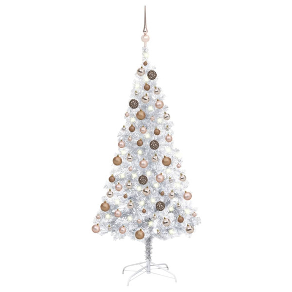 VidaXL Sztuczna choinka Srebrny 120 x 65 cm 399373