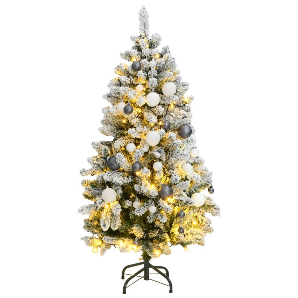 VidaXL sztuczna choinka Zielono-biały 150 cm 401892