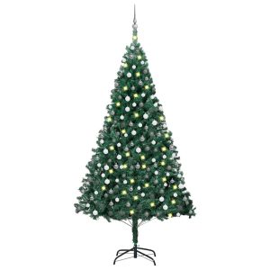 VidaXL Sztuczna choinka Zielony 210 x 110 cm 375137