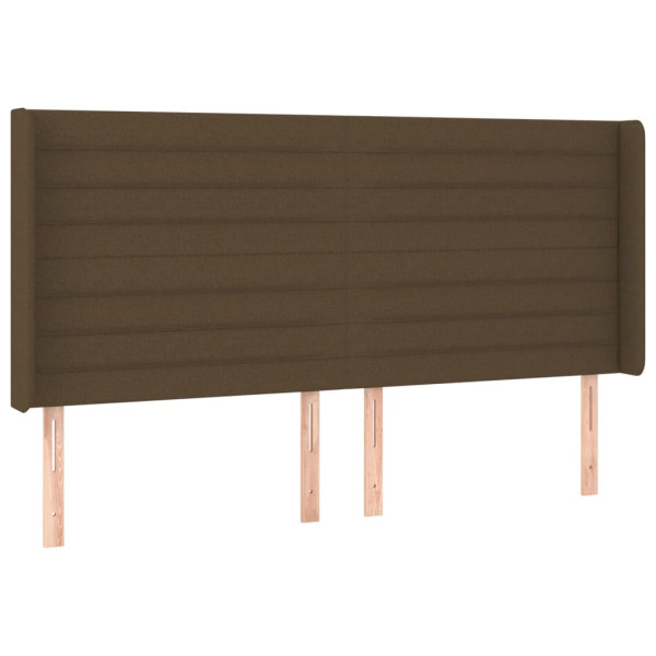 VidaXL wezgłowie Brąz 183 x 16 x 118/128 cm Tkanina 317439