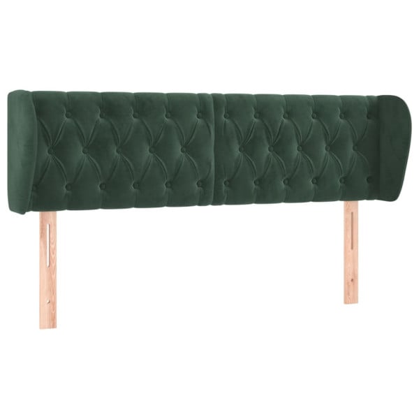 VidaXL wezgłowie Zielony 147 x 23 x 78/88 cm Aksamit 379770