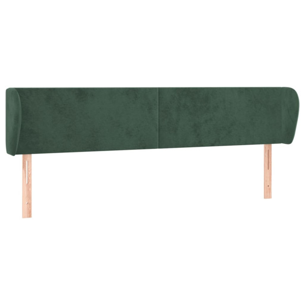 VidaXL wezgłowie Zielony 203 x 23 x 78/88 cm Aksamit 380819