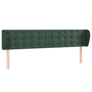 VidaXL wezgłowie Zielony 203 x 23 x 78/88 cm Aksamit 380027 VidaXL wezgłowie Zielony 203 x 23 x 78/88 cm Aksamit 380027