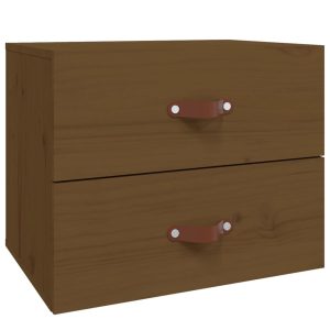 VidaXL wisząca szafka nocna Brąz Drewno 129869 VidaXL wisząca szafka nocna Brąz Drewno 129869