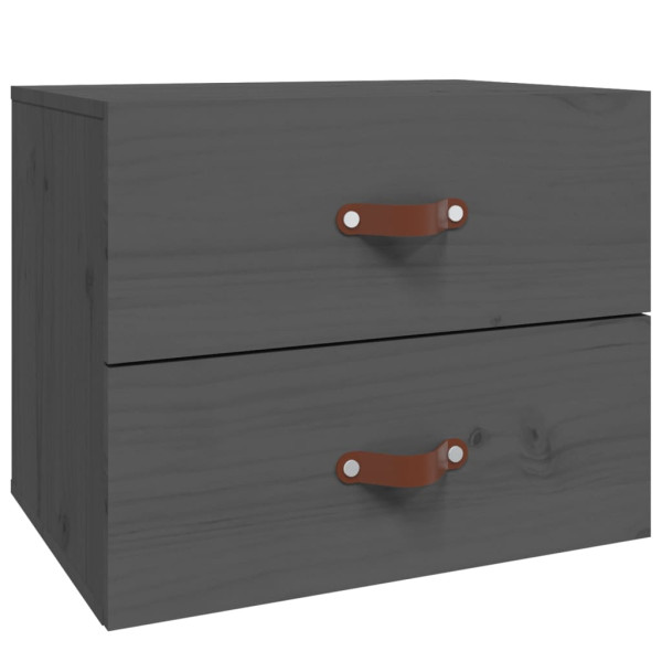 VidaXL wisząca szafka nocna Szary Drewno 129882