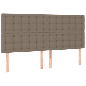 VidaXL Zagłówek do łóżka z LED taupe 380940 VidaXL Zagłówek do łóżka z LED taupe 380940
