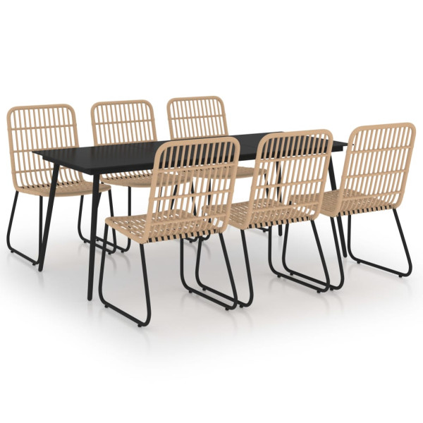 VidaXL Zestaw mebli ogrodowych Brąz 190 cm table length 313536