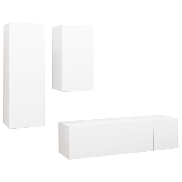 VidaXL Zestaw szafek TV Biały 60 x 30 x 30 cm Materiał 507906