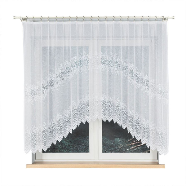 VIOLETTA - Firanka gotowa żakardowa z podcięciem na dole - 250x150 cm 769675