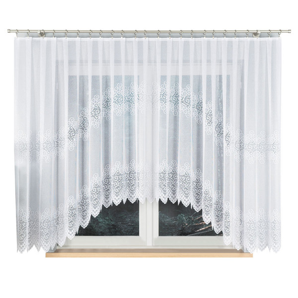 VIOLETTA - Firanka gotowa żakardowa z podcięciem na dole - 400x160 cm 769670