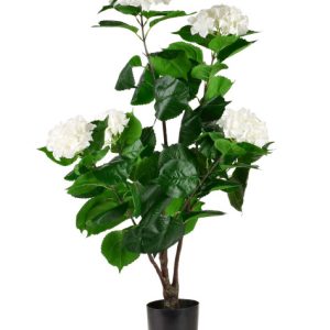 VIRIDIS Sztuczny kwiat hortensja biały 14x13x92cm 802386 VIRIDIS Sztuczny kwiat hortensja biały 14x13x92cm 802386