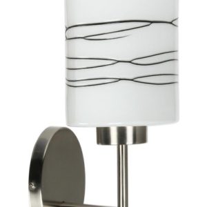 Visola KINKIET lampa 1x60w e27 nikiel mat/brązowe paski 795352