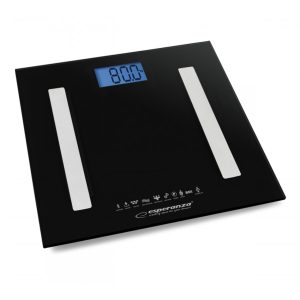 Waga łazienkowa Bluetooth Esperanza EBS016K czarna 180 kg BMI 1046373 Waga łazienkowa Bluetooth Esperanza EBS016K czarna 180 kg BMI 1046373