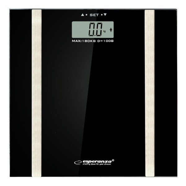 Waga łazienkowa elektroniczna Esperanza Samba czarna 180 kg LCD 1046366