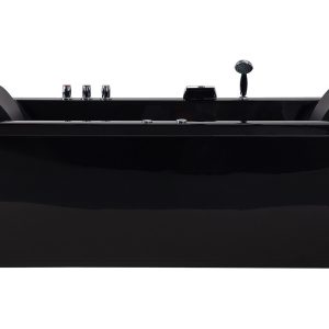 Wanna hydromasaż narożna prawa 183×90 cm czarna 438895 Wanna hydromasaż narożna prawa 183×90 cm czarna 438895