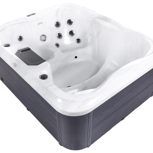 Wanna ogrodowa SPA hydromasaż 4-osobowa biała 338168 Wanna ogrodowa SPA hydromasaż 4-osobowa biała 338168
