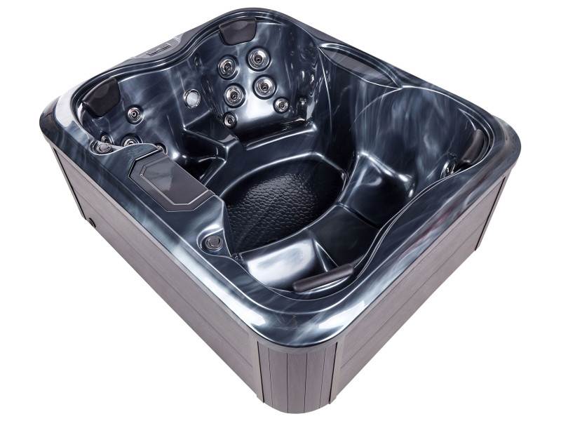 Wanna ogrodowa SPA hydromasaż 4-osobowa szara 338165