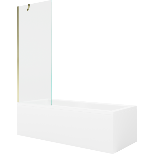 Wanna prostokątna Mexen Cubik 150x70cm z obudową i parawanem 1-skrzydłowym 618005