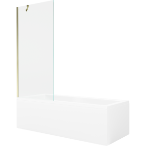 Wanna prostokątna Mexen Cubik 150x70cm z obudową i parawanem 1-skrzydłowym 618261