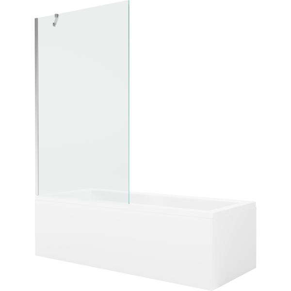 Wanna prostokątna Mexen Cubik 150x70cm z obudową i parawanem 1-skrzydłowym 618406