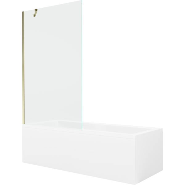 Wanna prostokątna Mexen Cubik 150x70cm z obudową i parawanem 1-skrzydłowym 618421