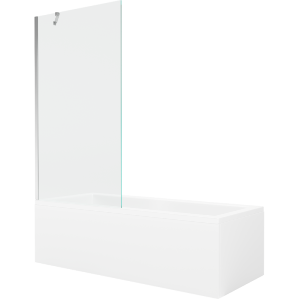 Wanna prostokątna Mexen Cubik 150x70cm z obudową i parawanem 1-skrzydłowym 618437