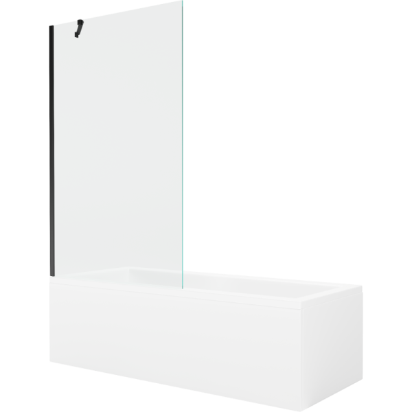 Wanna prostokątna Mexen Cubik 150x70cm z obudową i parawanem 1-skrzydłowym 630303