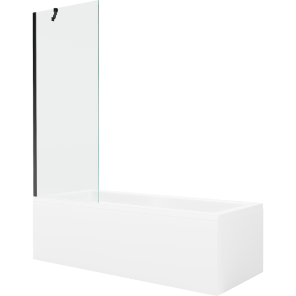 Wanna prostokątna Mexen Cubik 150x70cm z obudową i parawanem 1-skrzydłowym 630352