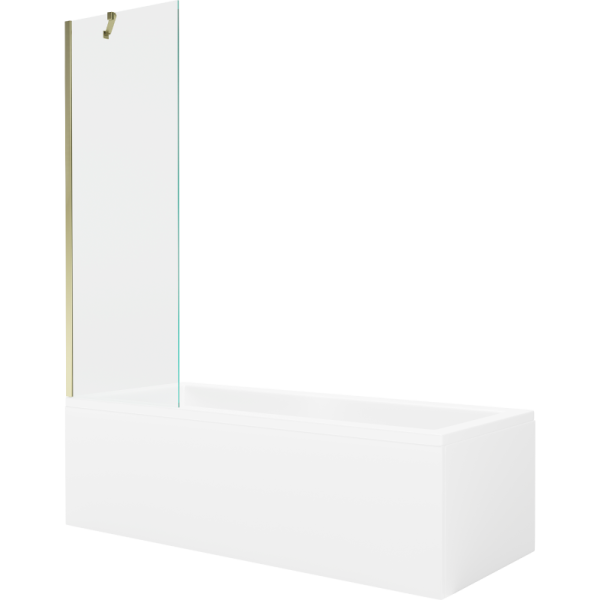 Wanna prostokątna Mexen Cubik 150x70cm z obudową i parawanem 1-skrzydłowym 618088