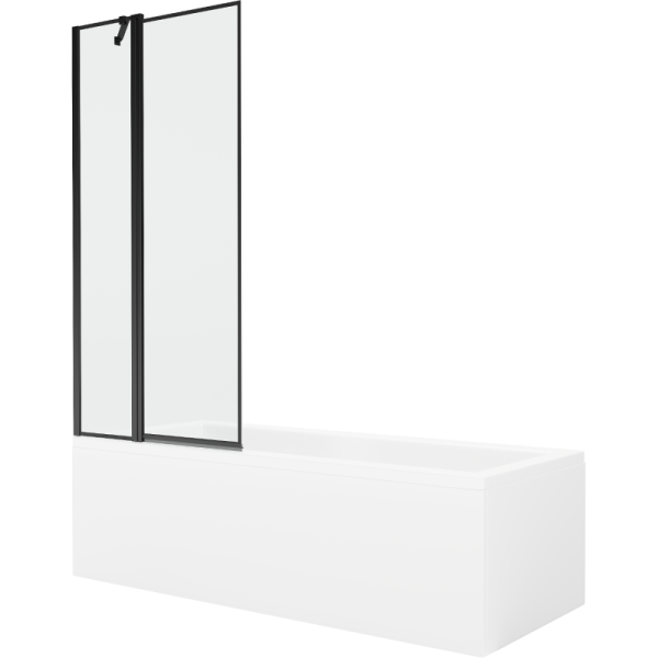 Wanna prostokątna Mexen Cubik 160x70cm z obudową i parawanem 1-skrzydłowym 618174