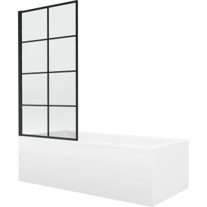 Wanna prostokątna Mexen Cubik 160x70cm z obudową i parawanem 1-skrzydłowym 618354 Wanna prostokątna Mexen Cubik 160x70cm z obudową i parawanem 1-skrzydłowym 618354