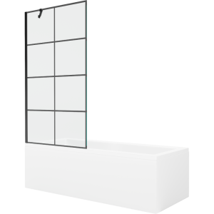 Wanna prostokątna Mexen Cubik 170x70cm z obudową i parawanem 1-skrzydłowym 618243 Wanna prostokątna Mexen Cubik 170x70cm z obudową i parawanem 1-skrzydłowym 618243