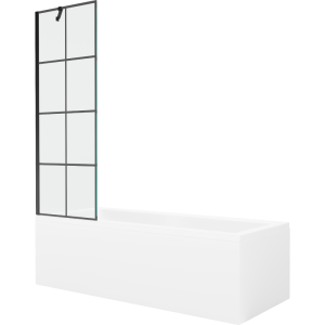 Wanna prostokątna Mexen Cubik 170x70cm z obudową i parawanem 1-skrzydłowym 618341 Wanna prostokątna Mexen Cubik 170x70cm z obudową i parawanem 1-skrzydłowym 618341