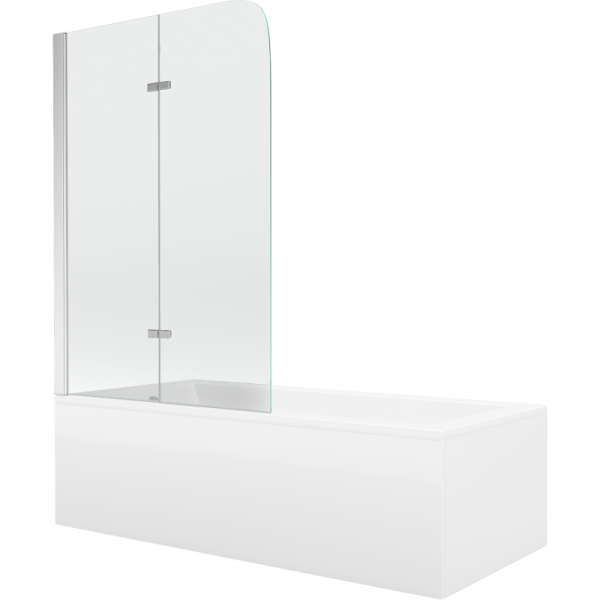 Wanna prostokątna Mexen Cubik 170x70cm z obudową i parawanem 2-skrzydłowym 630496