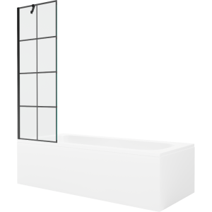 Wanna prostokątna Mexen Vega 160x70cm z obudową i parawanem 1-skrzydłowym 618479