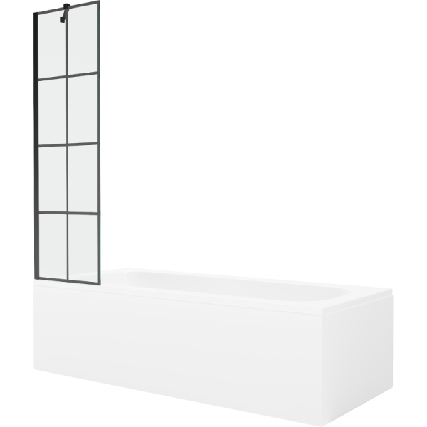 Wanna prostokątna Mexen Vega 170x70cm z obudową i parawanem 1-skrzydłowym 618458