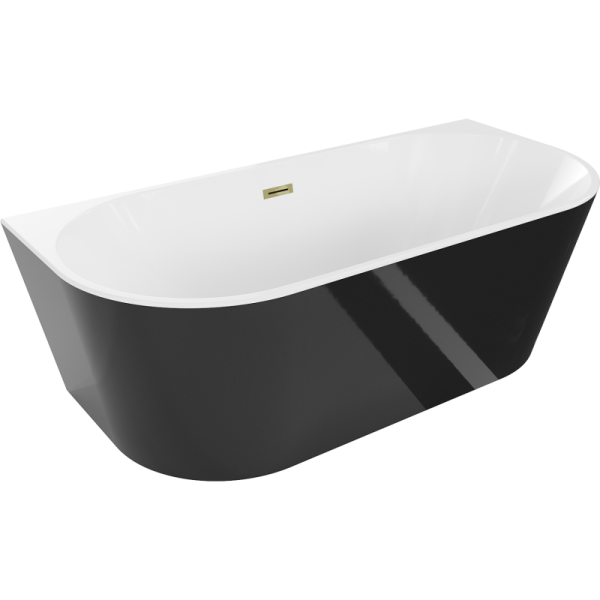 Wanna przyścienna Mexen Oval biały czarny 170x80 cm 1 szt. 617634