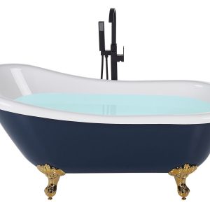 Wanna wolnostojąca 170×76 cm akryl niebiesko-złota 870538
