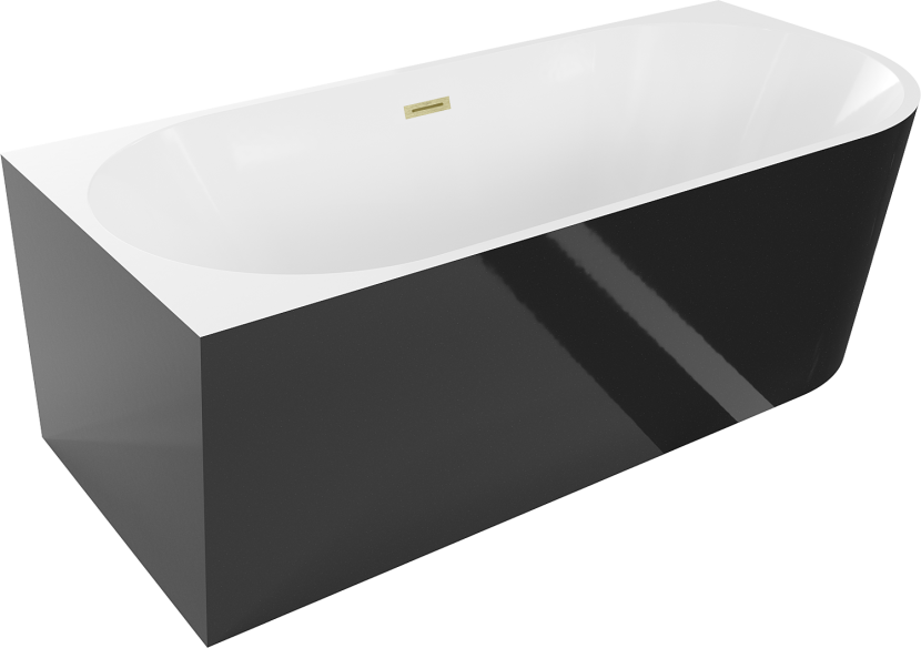 Wanna wolnostojąca Mexen Mia biały czarny 180x80 1 szt. 618831