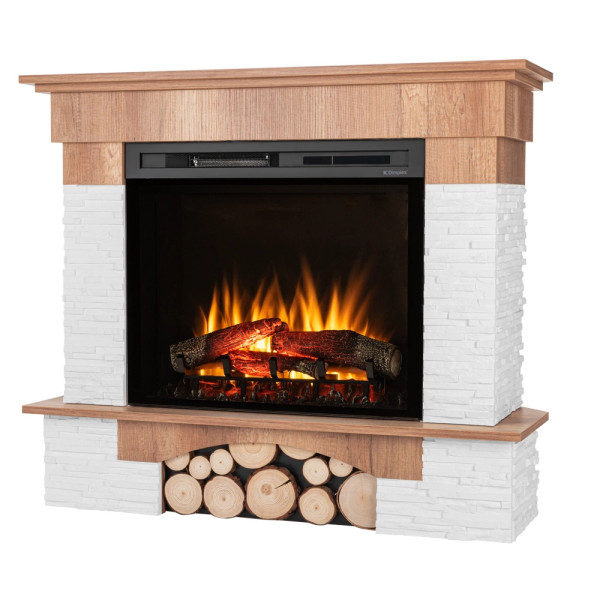 Warmtec Porto narożny wkład Dimplex 28" XHD Optiflame - dąb 310275