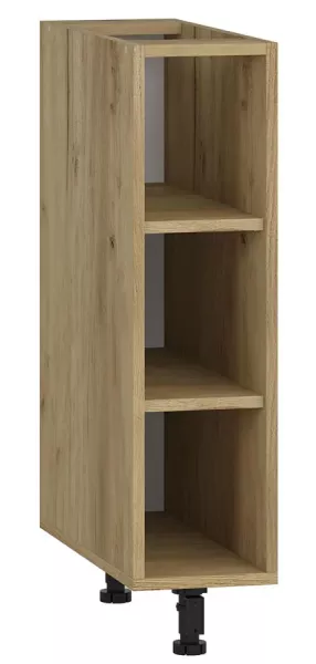 Wąska dolna szafka do kuchni bez frontu dąb craft - Rivon 647365
