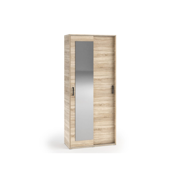 Wąska i szafa LUMI 90 cm Sonoma z lustrem 942308