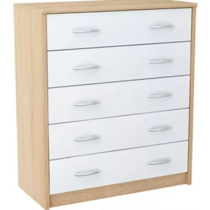 Wąska komoda dąb sonoma + biały – Xyax 692280 Wąska komoda dąb sonoma + biały – Xyax 692280