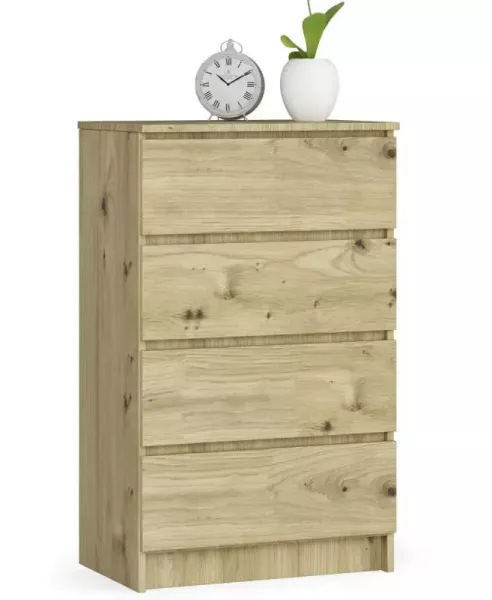 Wąska komoda do salonu dąb artisan - Zyero 643628